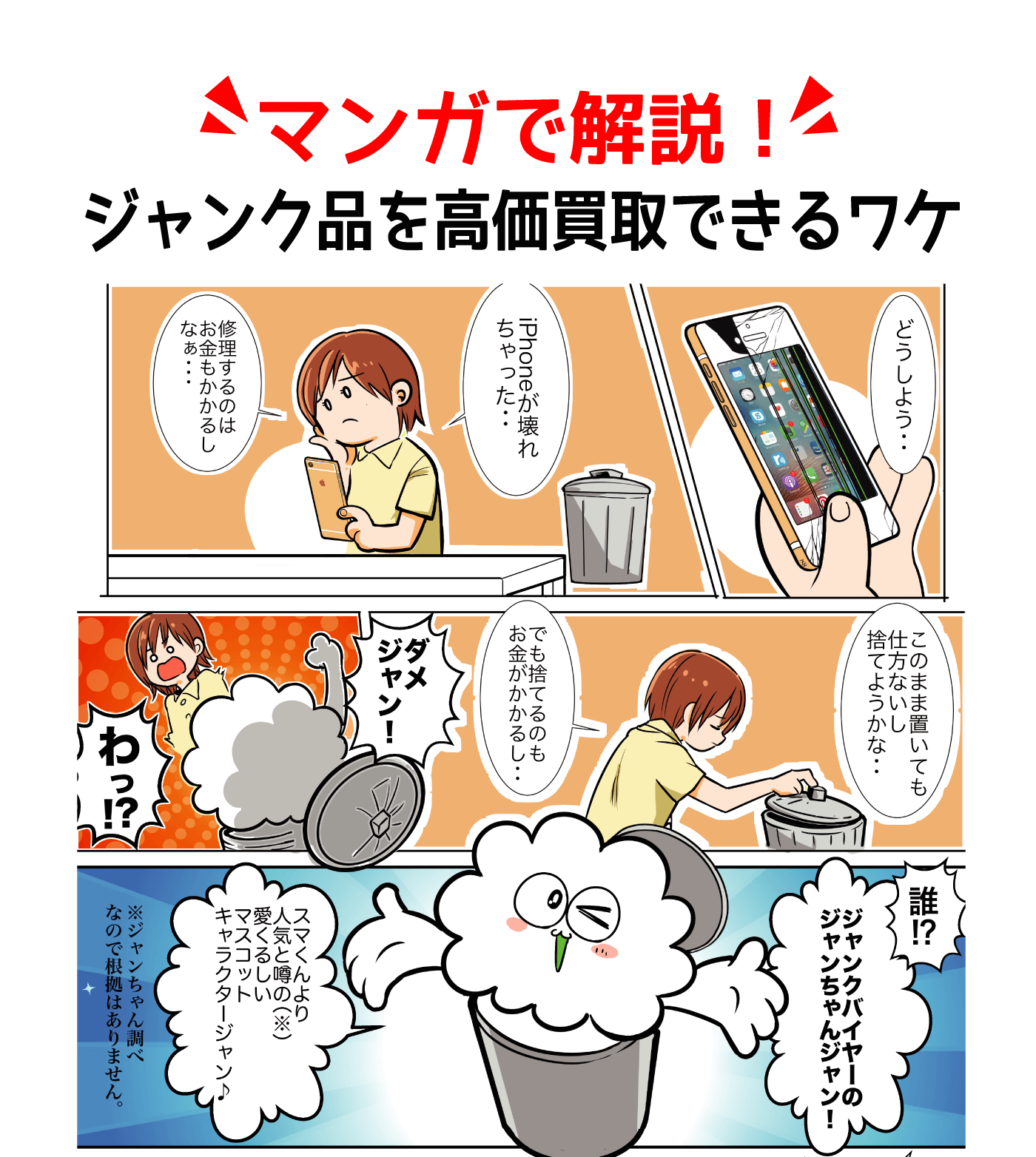 ジャンク品買取できる理由01